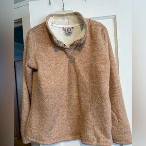 Avalanche Beige and White Fleece Pullover